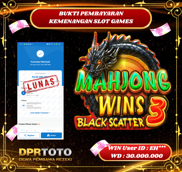 KEMENANGAN BESAR SLOT MAHJONG WINS 3 Rp.30.000.000 - LUNAS